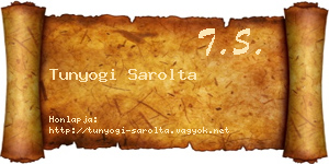 Tunyogi Sarolta névjegykártya