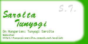 sarolta tunyogi business card